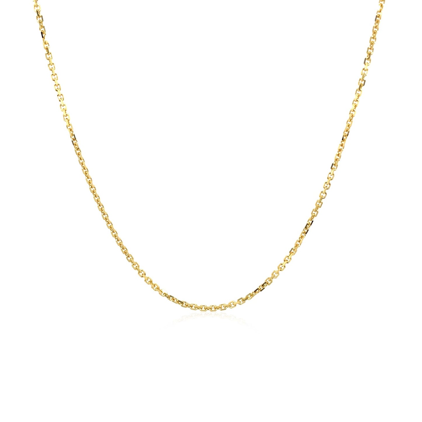 10k Yellow Gold Adjustable Cable Chain (1.10 mm)