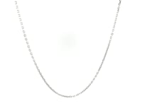 Sterling Silver Rhodium Plated Cable Chain 0.8mm