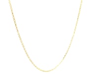 14k Yellow Gold Diamond Cut Cable Link Chain 0.8mm