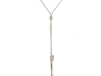 Sterling Silver 18 inch Lariat Necklace with Two Arrows