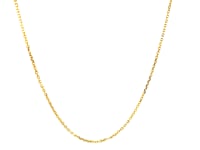 14k Yellow Gold Diamond Cut Cable Link Chain 0.8mm