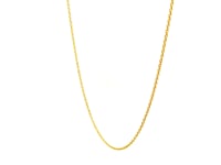 14k Yellow Gold Oval Cable Link Chain 1.0mm