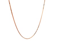 14k Rose Gold Adjustable Box Chain 0.7mm