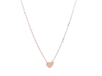 14k Rose Gold Polished Mini Heart Necklace