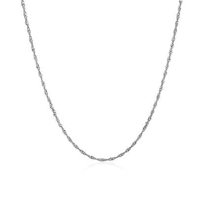 14k White Gold Singapore Chain 1.0mm