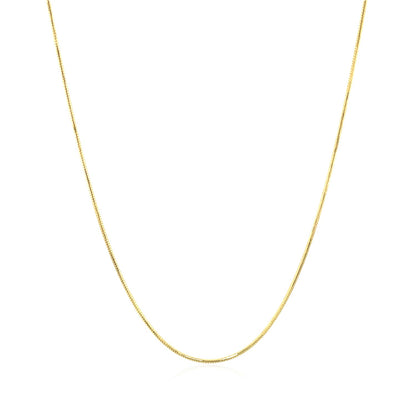 14k Yellow Gold Round Snake Chain 0.7mm