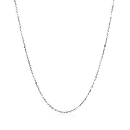 14k White Gold Singapore Chain 0.8mm