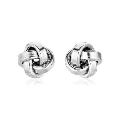 Sterling Silver Polished Love Knot Earrings